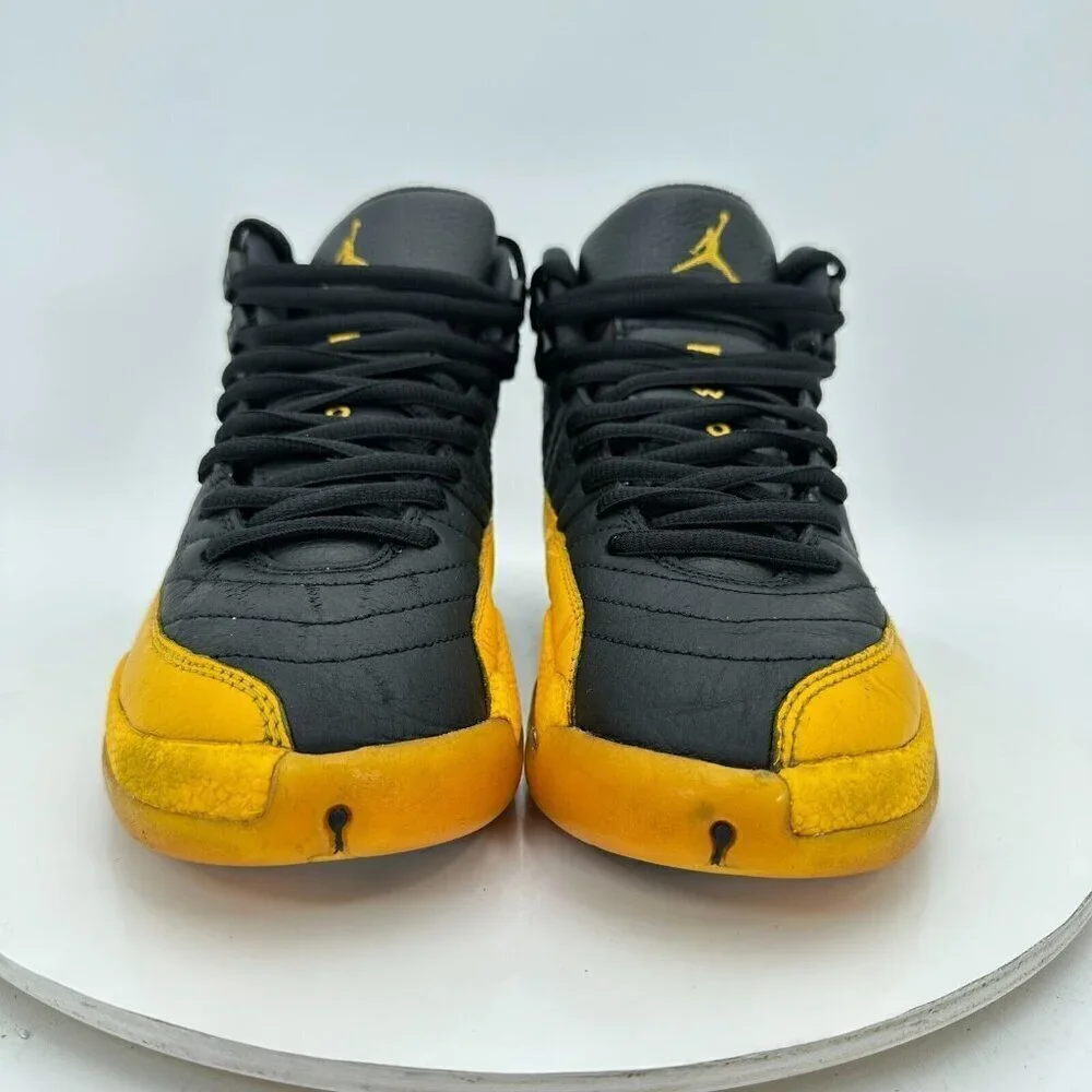 Nike Air Jordan 12 Youth Size 6Y Women 7.5 153265-070 University Gold Black Shoe